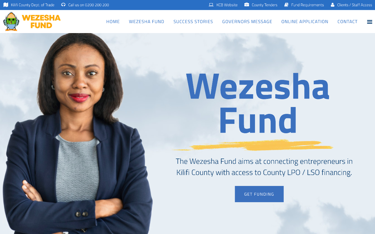 Wezesha Fund Home Page